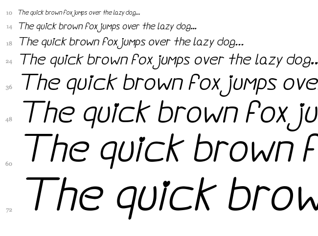 Darlin' Pop font waterfall